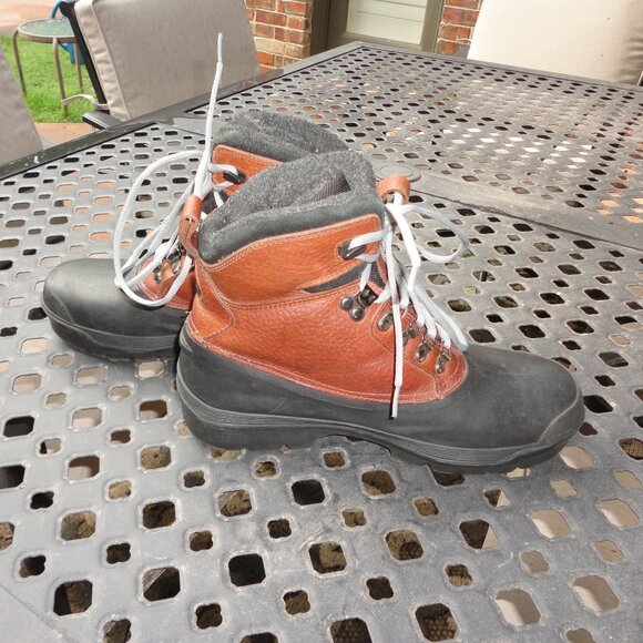 DONNER MOUNTAIN Men's Brown & Black Leather Waterproof Duck Boots Size 10M - Picture 4 of 10